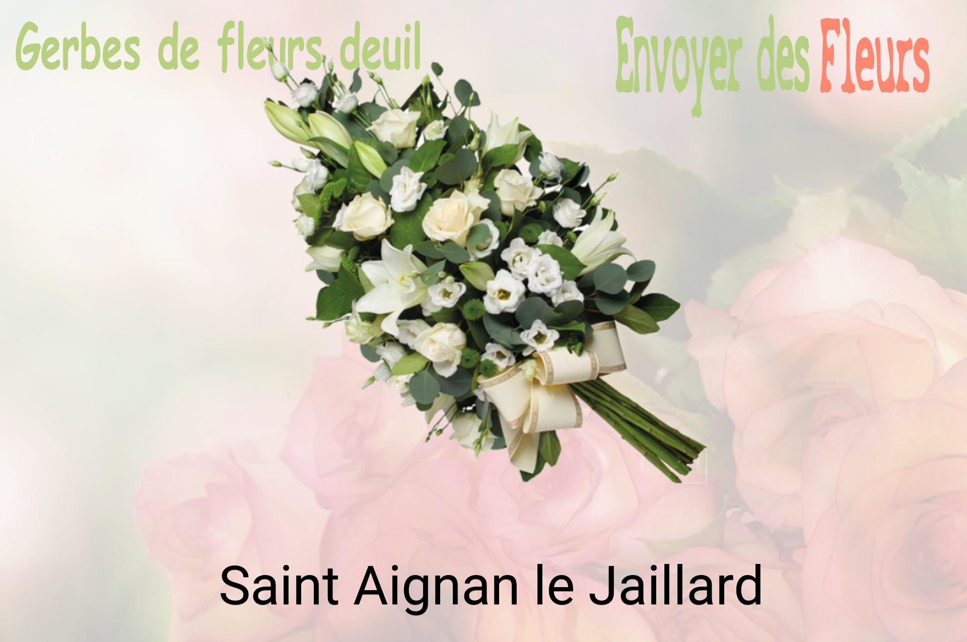 Gerbe de fleurs de deuil livrée à Saint-Aignan-le-Jaillard